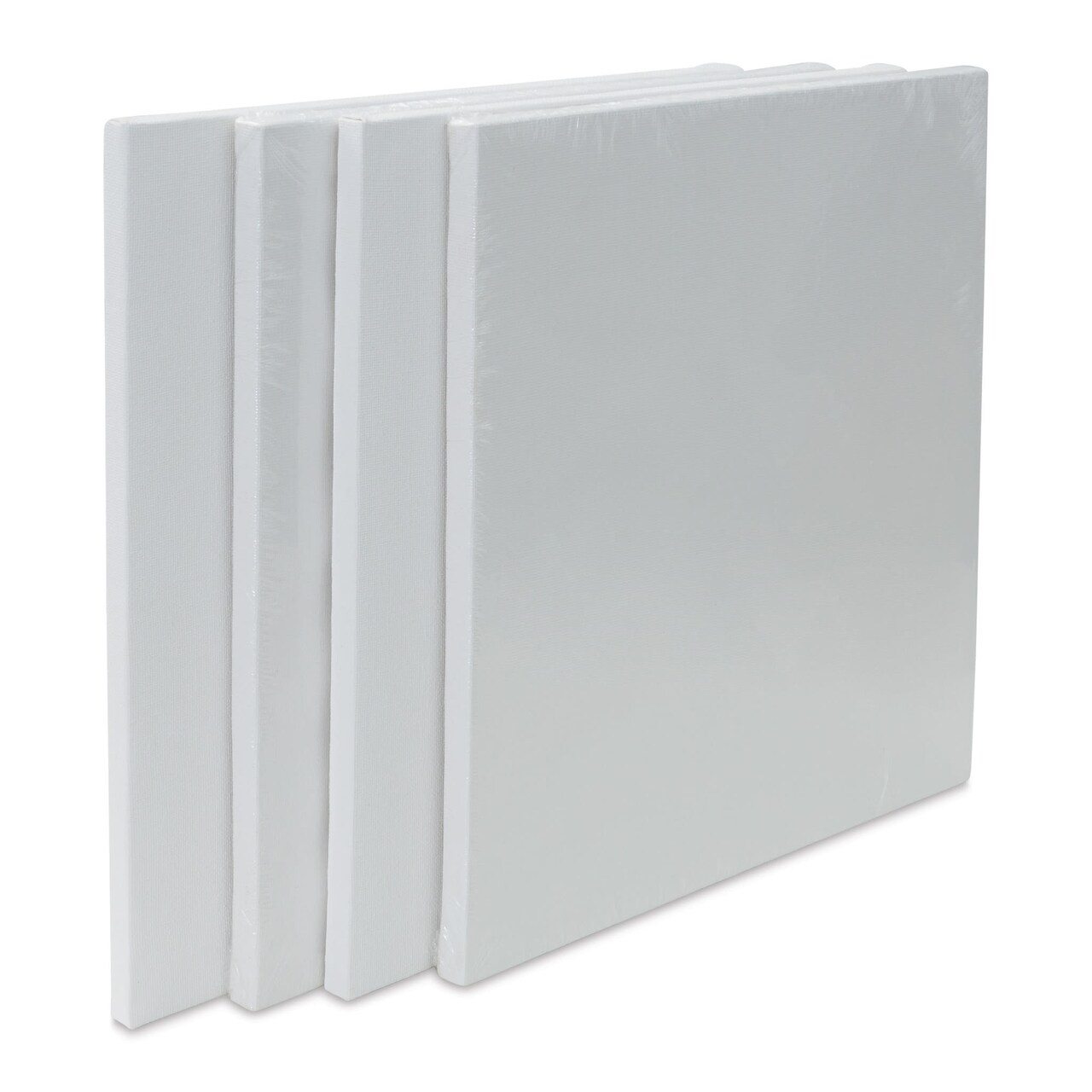 Strathmore 300 Series Slim Frame Stretched Cotton Canvas Pack - 12" x 12", Pkg of 4